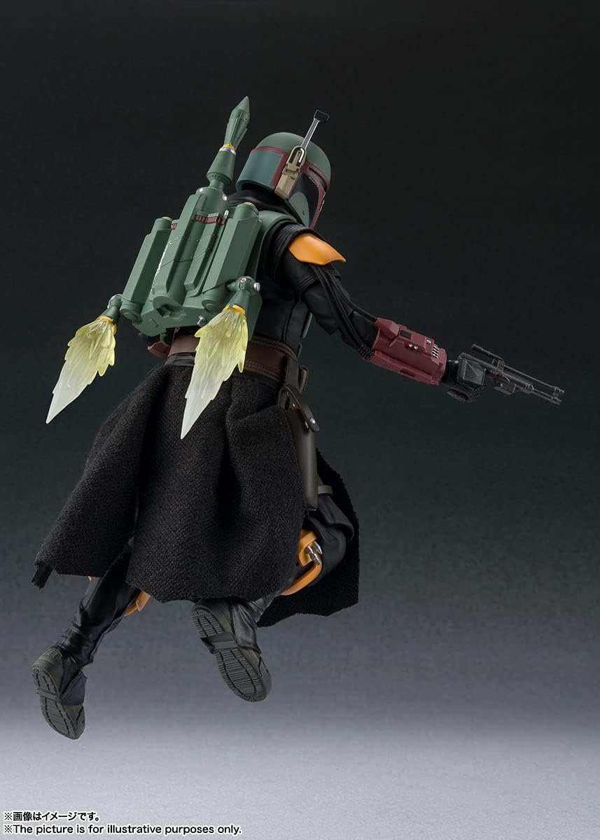 S.H. Figuarts Star Wars The Mandalorian Boba Fett, Approx. 6.1 inches (155 mm), ABS & PVC & Cloth Pre-Painted Action Figure