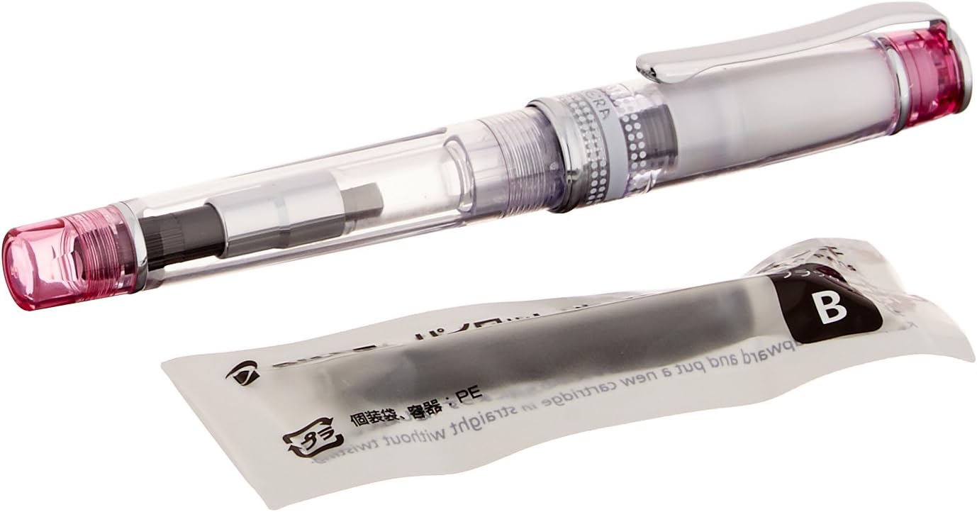 PILOT Prera Iro-Ai Calligraphy-Nib Transparent Pink Body Fountain Pen (FPRN-350R-TPCM), detail image