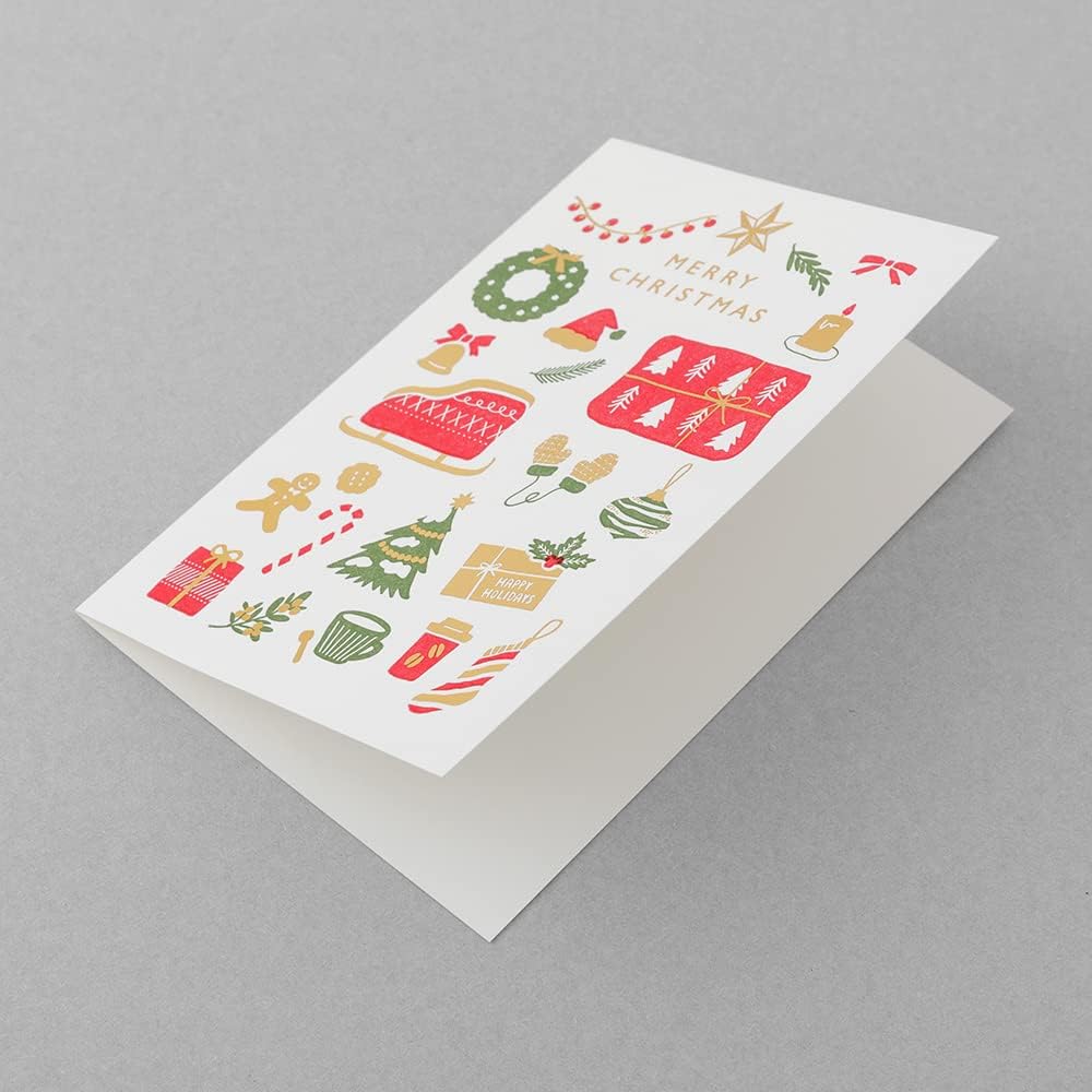 Midori 91209846 Christmas Card, Laser Cut, Gift Pattern (House pattern)