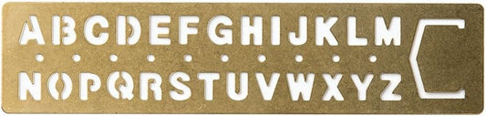 Midori Way Brass Template Alphabet (42169006)