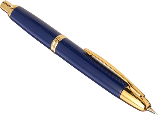 PILOT Fountain Pen Capless, M-Nib, Dark Blue Body (FC-15SR-DL-M)