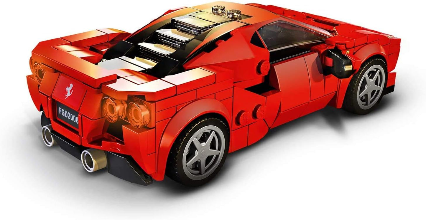 Lego 76895 Speed Champions Ferrari F8 Tributo Racer Toy, with Racing Driver Minifigure, Race Cars Building Sets, 7 years and up.