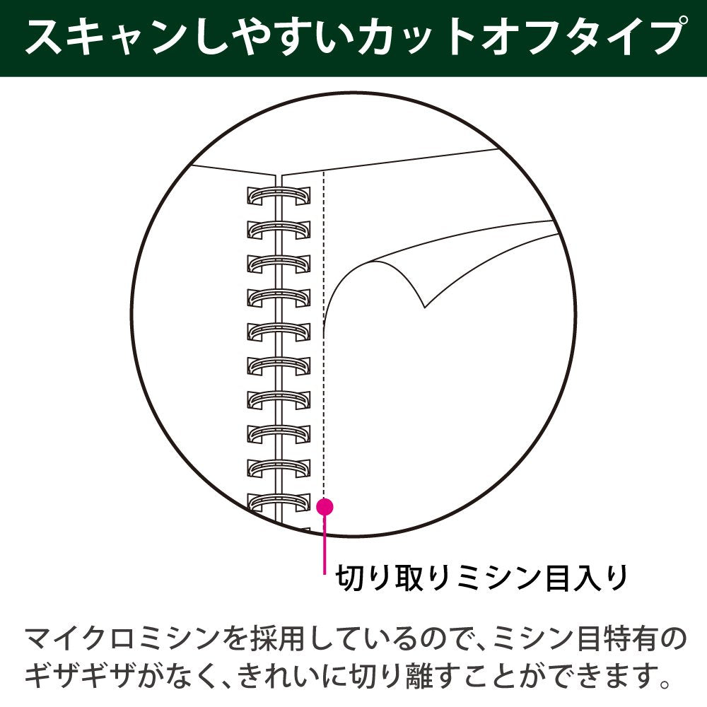 Kokuyo Campus Twin Ring Notebook, Adult Campus, Plain, A5, 80 Sheets, T-134W-M