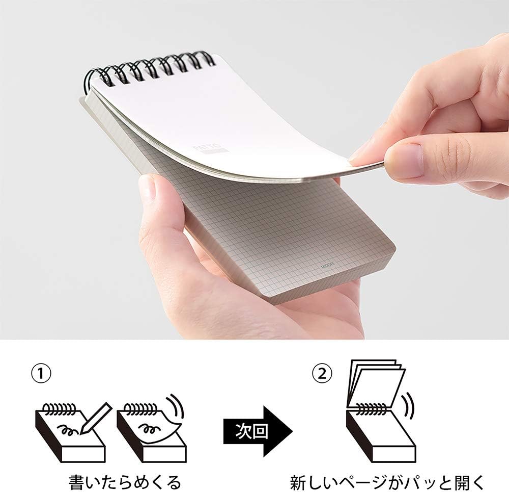 DESIGNPHIL 11556006 Midori Memo, Ring Memo, White