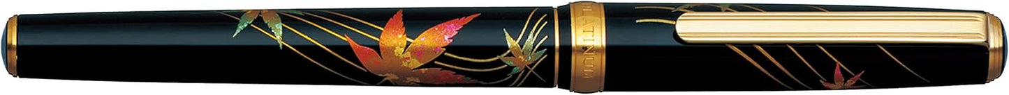 PLATINUM Makie Fountain Pen Kanazawa Foil Maple Fine Print (F) Ptl-15000h # 46-2 (Japan Import)