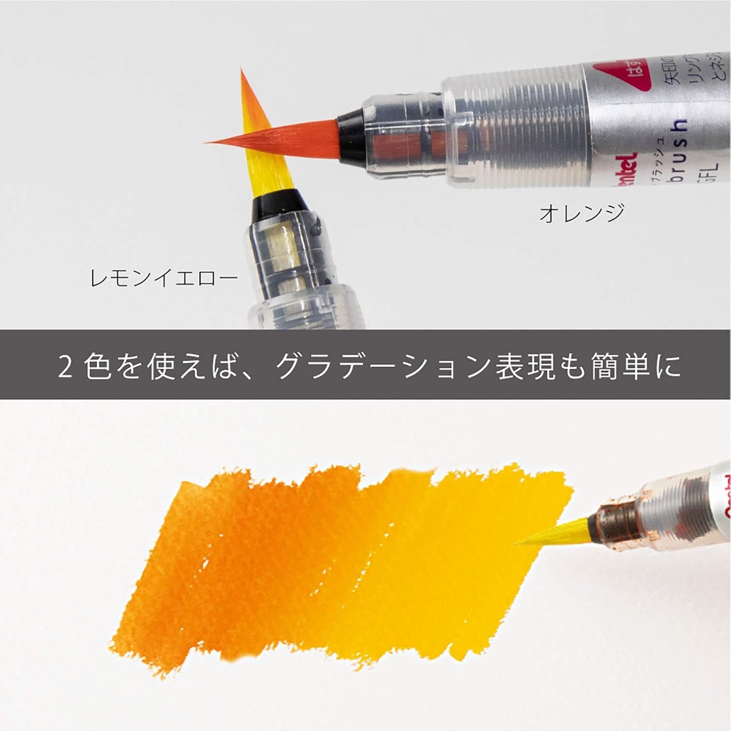 Pentel Color Brush Pen Art Brush 18 Colors Set with Bonus Cartridge AMZ-XGFL18