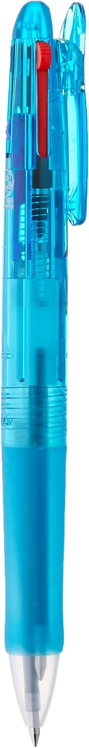 ZEBRA Clip-On G 3C 3-Color Ballpoint Multi Pen, 0.7 mm, Light Blue Body (B3A3-LB)