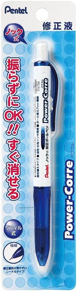Pentel XZL15-WC Correction Ballpoint Pen, Power Collection, Set of 10, Blue