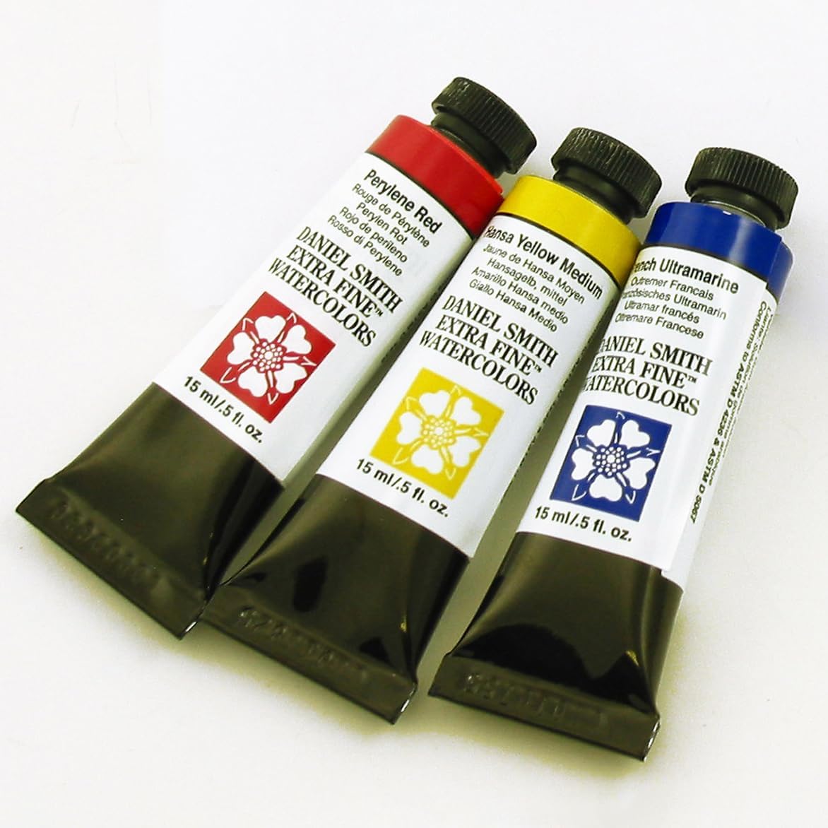 DANIEL SMITH Extra Fine Primary Watercolor Set, 3 Tubes, 15ml, 1.5 Fl Oz (Pack of 1)