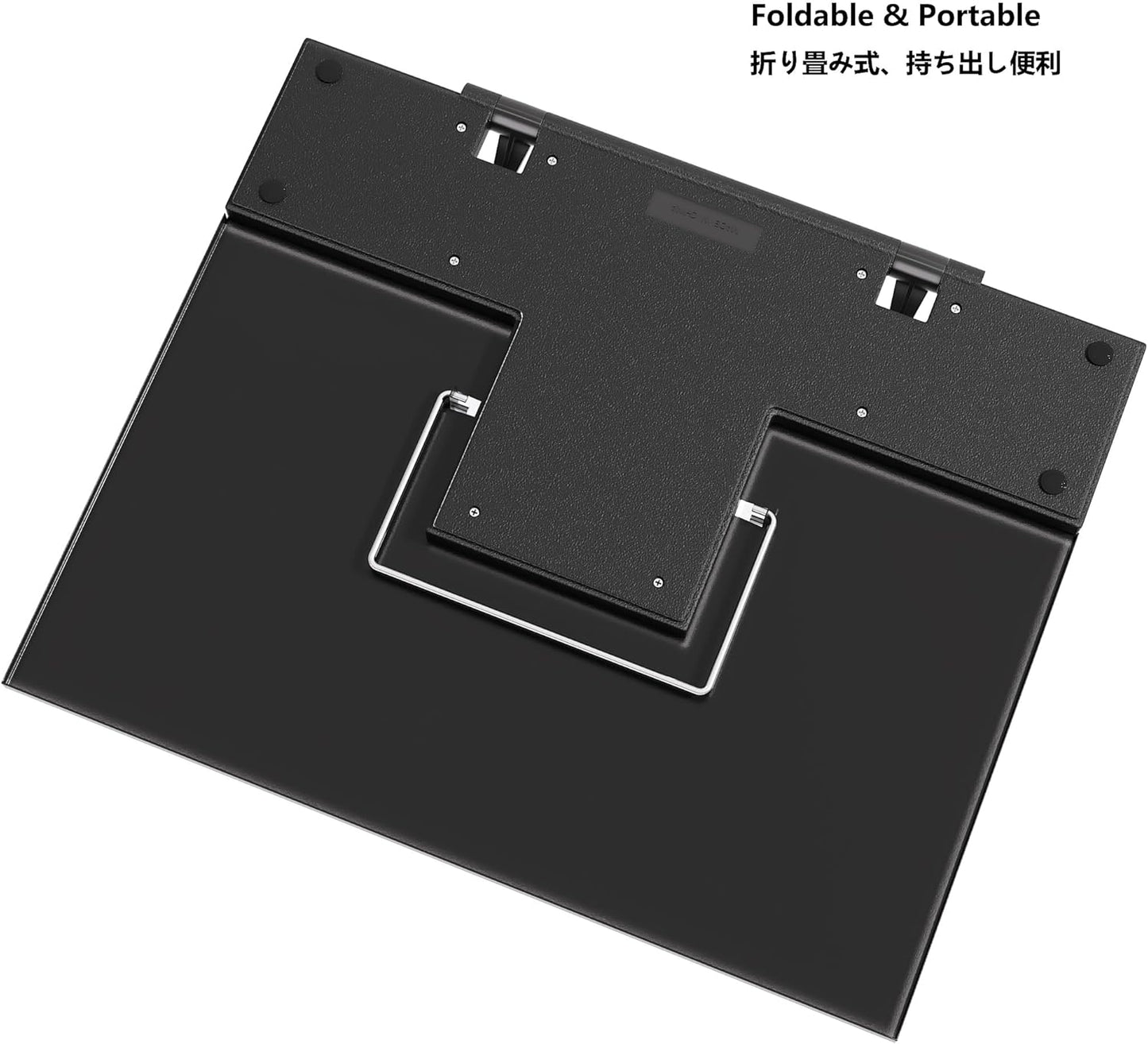 Readaeer Metal Book Stand for Desk Portable Document Holder for Cook Book, Music Book, iPad, Laptop, Reading Rest with 7 Adjustable Positions and Page Paper Clips