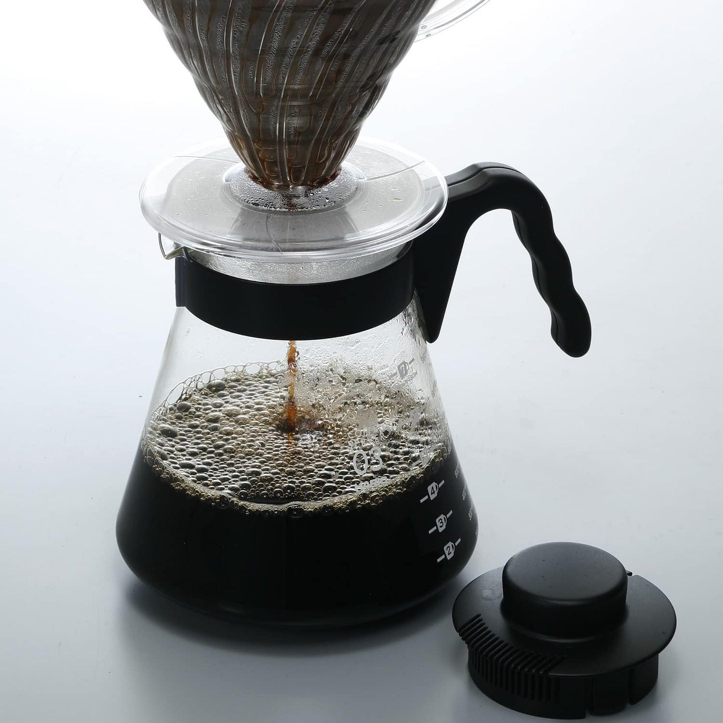 Hario V60 Glass Coffee Server, 1000ml, Black
