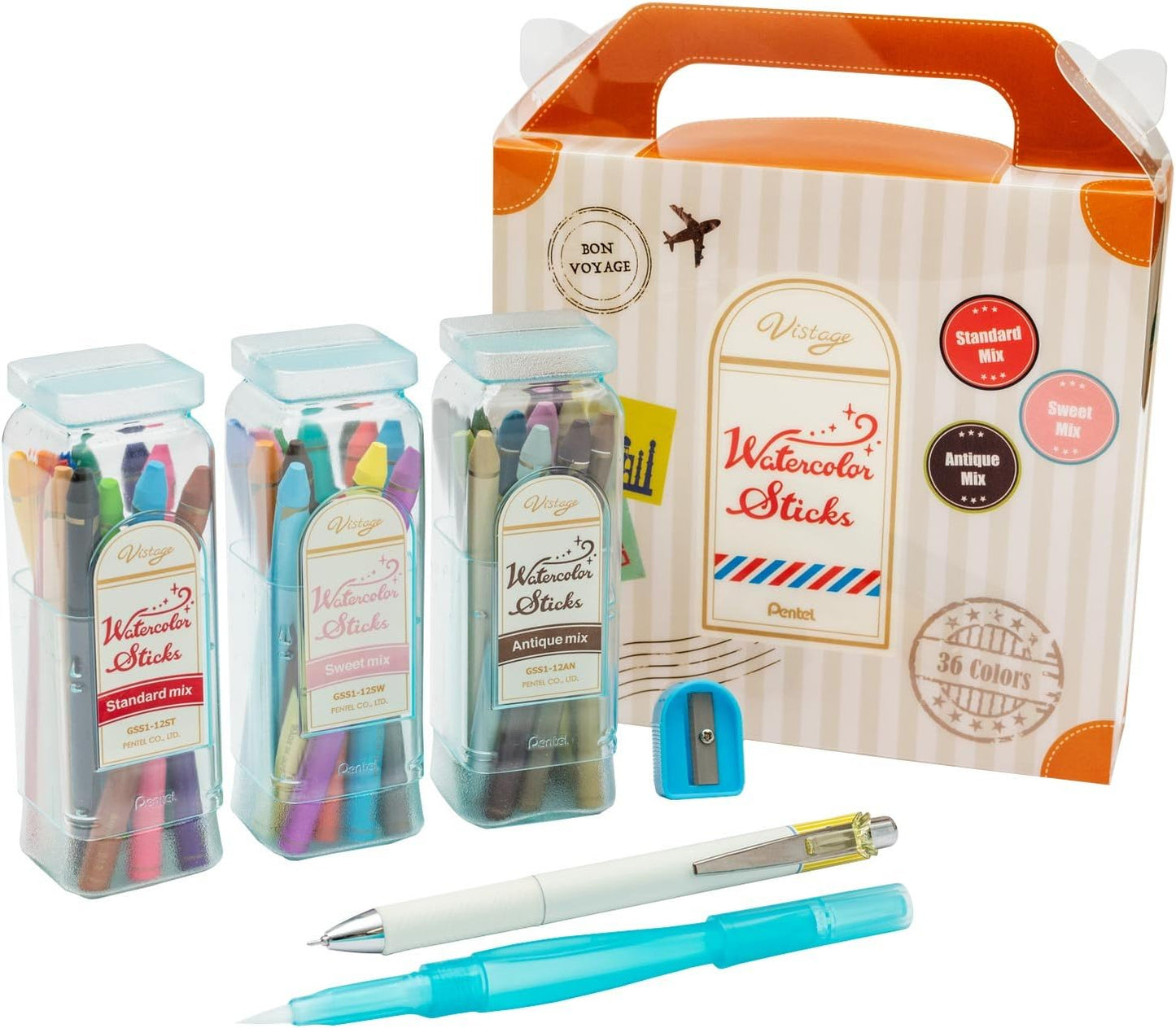 Pentel Watercolor Pencils – 36 Colors Set (GSS1-36AMZ)