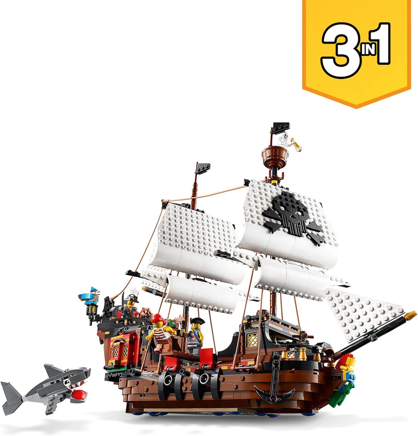 LEGO Creator 3in1 Pirate Ship 31109 Building Playset - Pirates and Model Ships