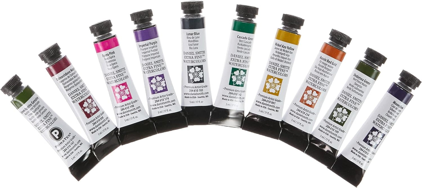 DANIEL SMITH Watercolor, 5ml tubes, Jean Haines Master Artist Set 10 Watercolor Tubes (total 10 pieces) 285610223, 0.17 Fl Oz (Pack of 10)