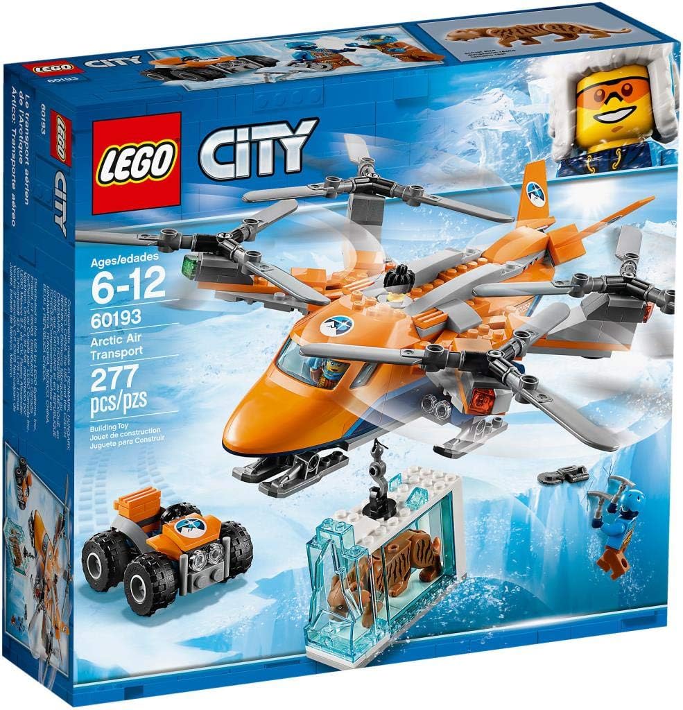 City Arctic Air Transport, Expedition Helicopter Toy, Explorer Quadrocopter, Winter Rescue Adventure Set
