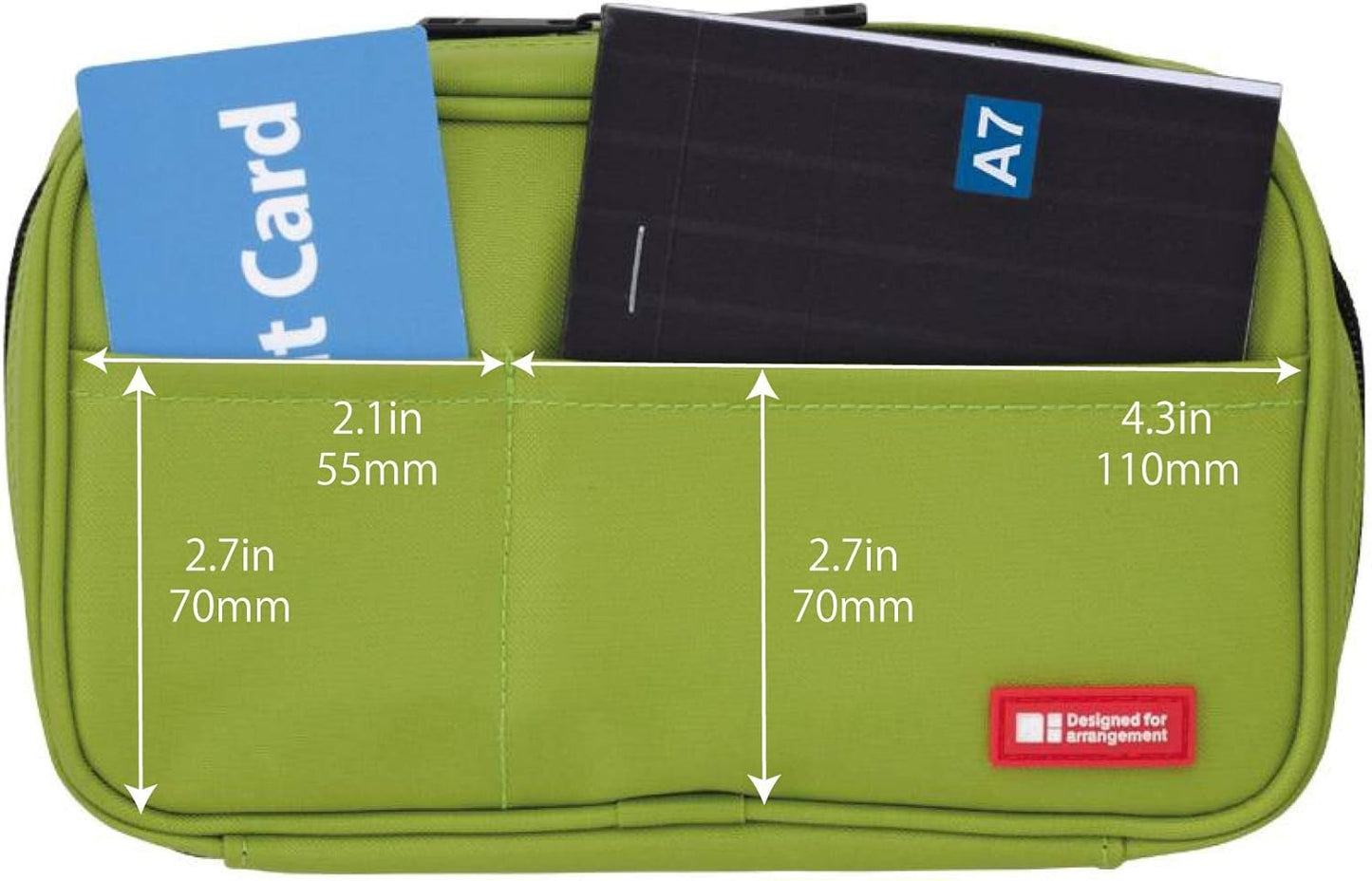 LIHIT LAB Large Capacity Triple Zipper Pencil Case For School Office College, Big Capacity 8 Compartments Pencil Bag Holder Adults Teen Boys Girls, Travel Cosmetics Storage, Black (A7556-24)