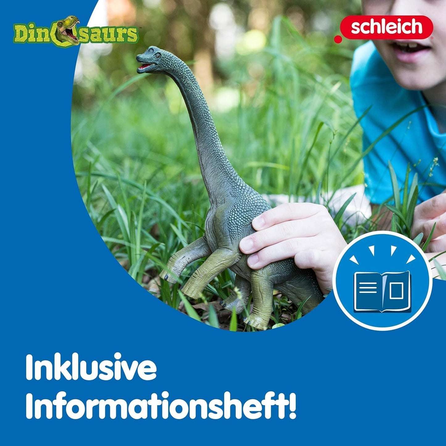 schleich DINOSAURS ??? Brachiosaurus, Detailed and Durable Dinosaur Toy, Educational and Fun Brachiosaurus Toy for Boys and Girls Ages 4+, Green