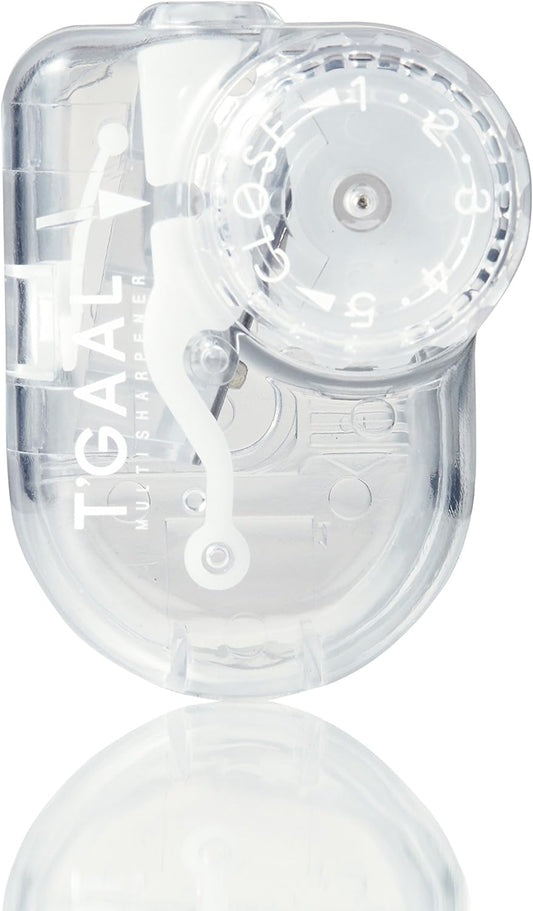 KUTSUWA Hi LiNE T'GAAL Angle Adjustable Pencil Sharpener, Clear (RS028CL)