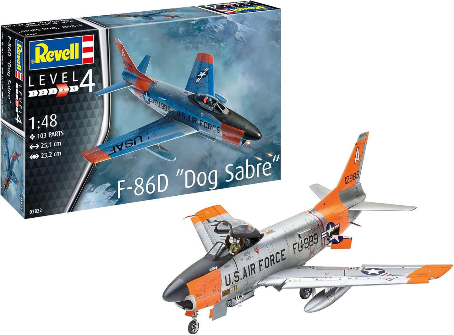 Revell 03832 F-86D Dog Sabre 1:48 Scale Unbuilt/Unpainted Plastic Model Kit