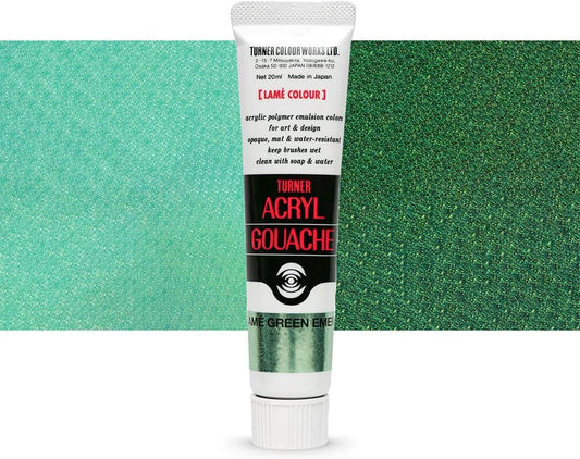 Turner Colour Works Acryl Gouache Artist Acrylic Paint - Single 20 ml Tube - Lam Green Emerald