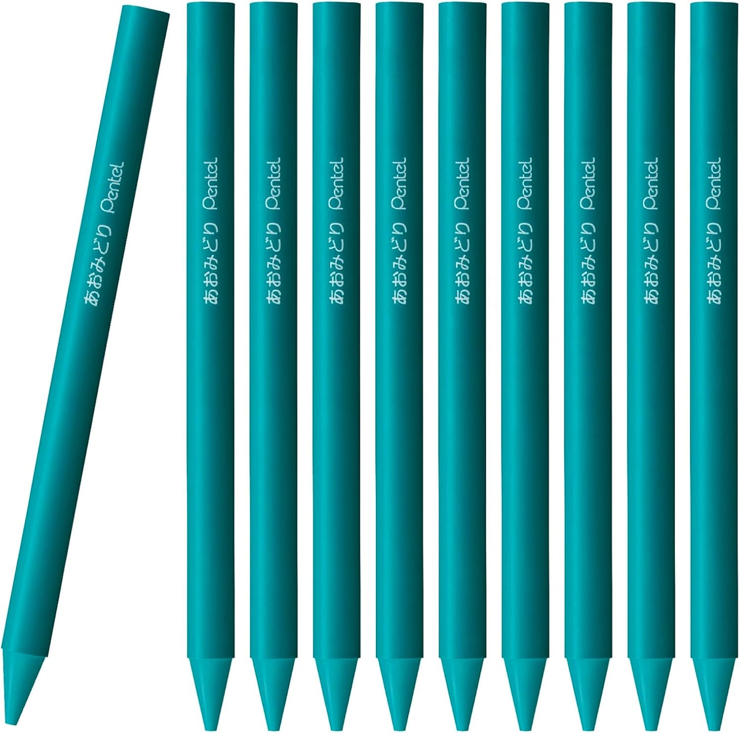 Pentel GC-T16R Colored Pencils, Pastic, Elementary School Colored Pencils, Set of 10, Green