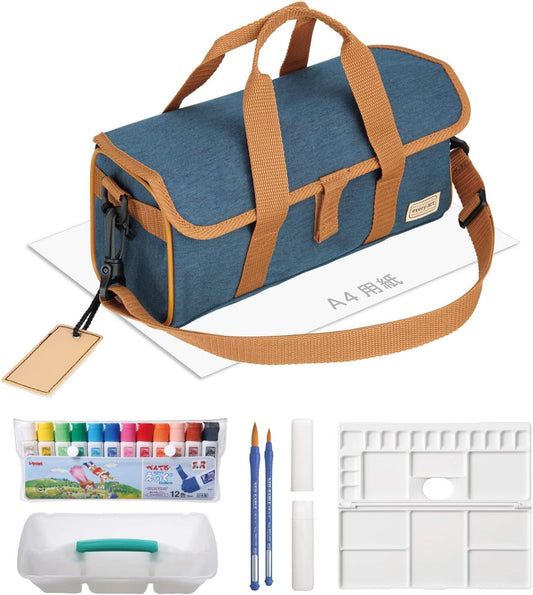 Pentel ZST30-CN Paint Set, Painting Supplies Set, Washable, Compact Model, Blue