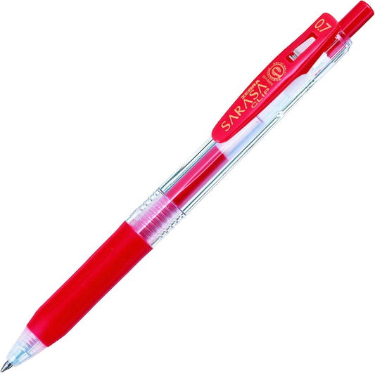 ZEBRA Sarasa Clip 0.7 mm Gel Ink Pen, Red (JJB15-R)