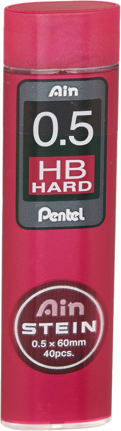 Pentel Mechanical Pencil Lead, Ain Stein, 0.5mm, HB Hard (C275-HB3)