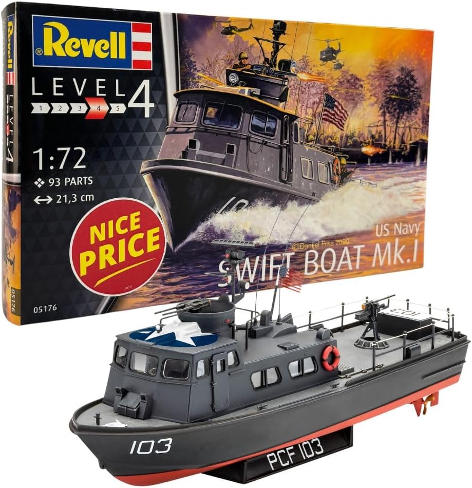 Revell 05176 US Navy Swift Boat Mk.I 1:72 Scale Unbuilt/Unpainted Plastic Model Kit