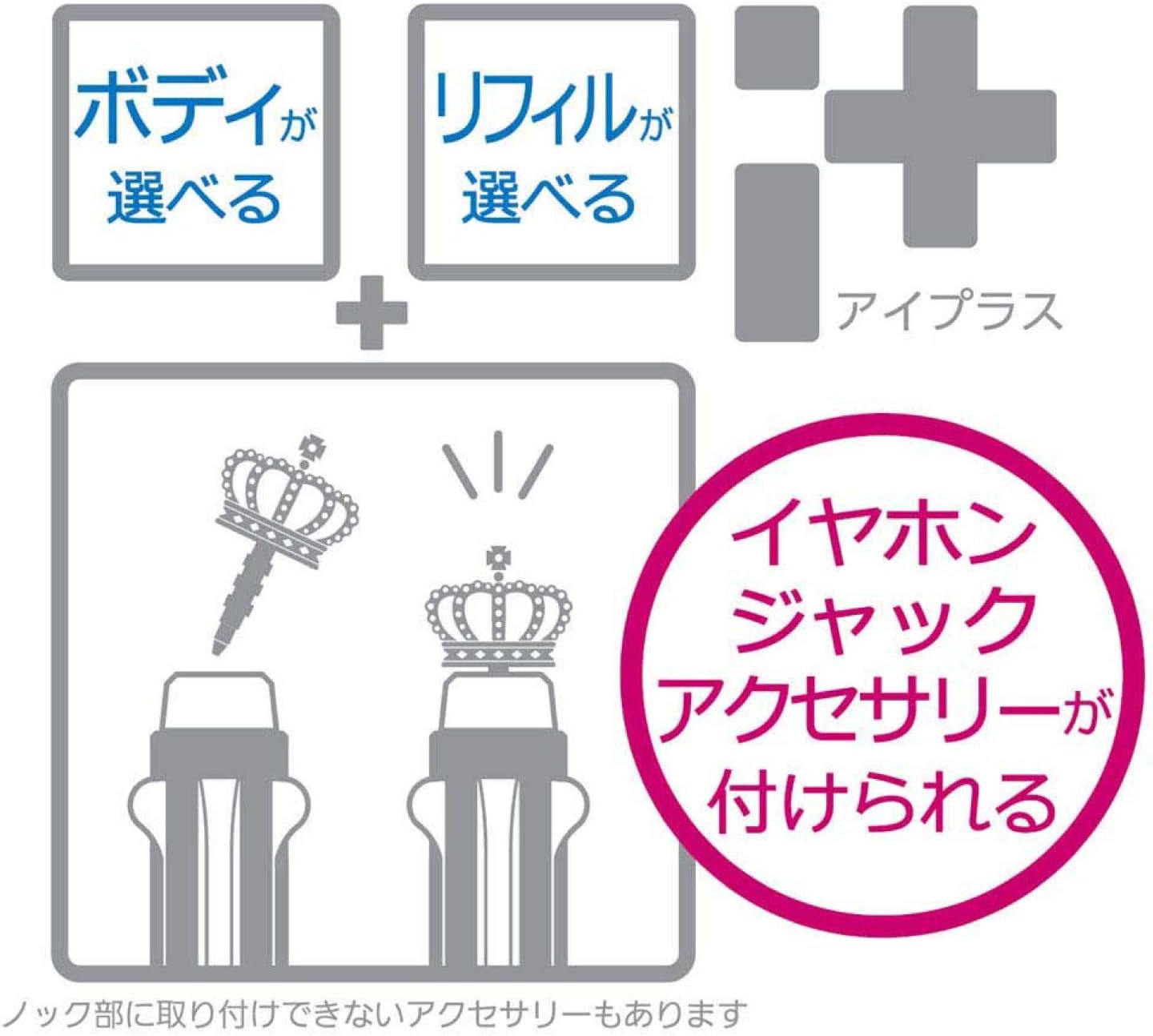 Pentel BGH3BCR2 Multi-Color Ballpoint Pen, Eyeplus Botanical Coordination, Delphinium Blue