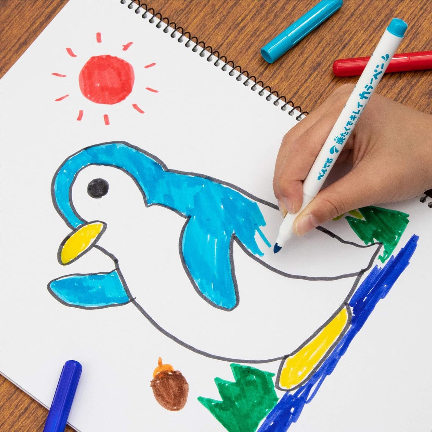 Pentel Washable Ink Color Marker Pen - 6 Color Set