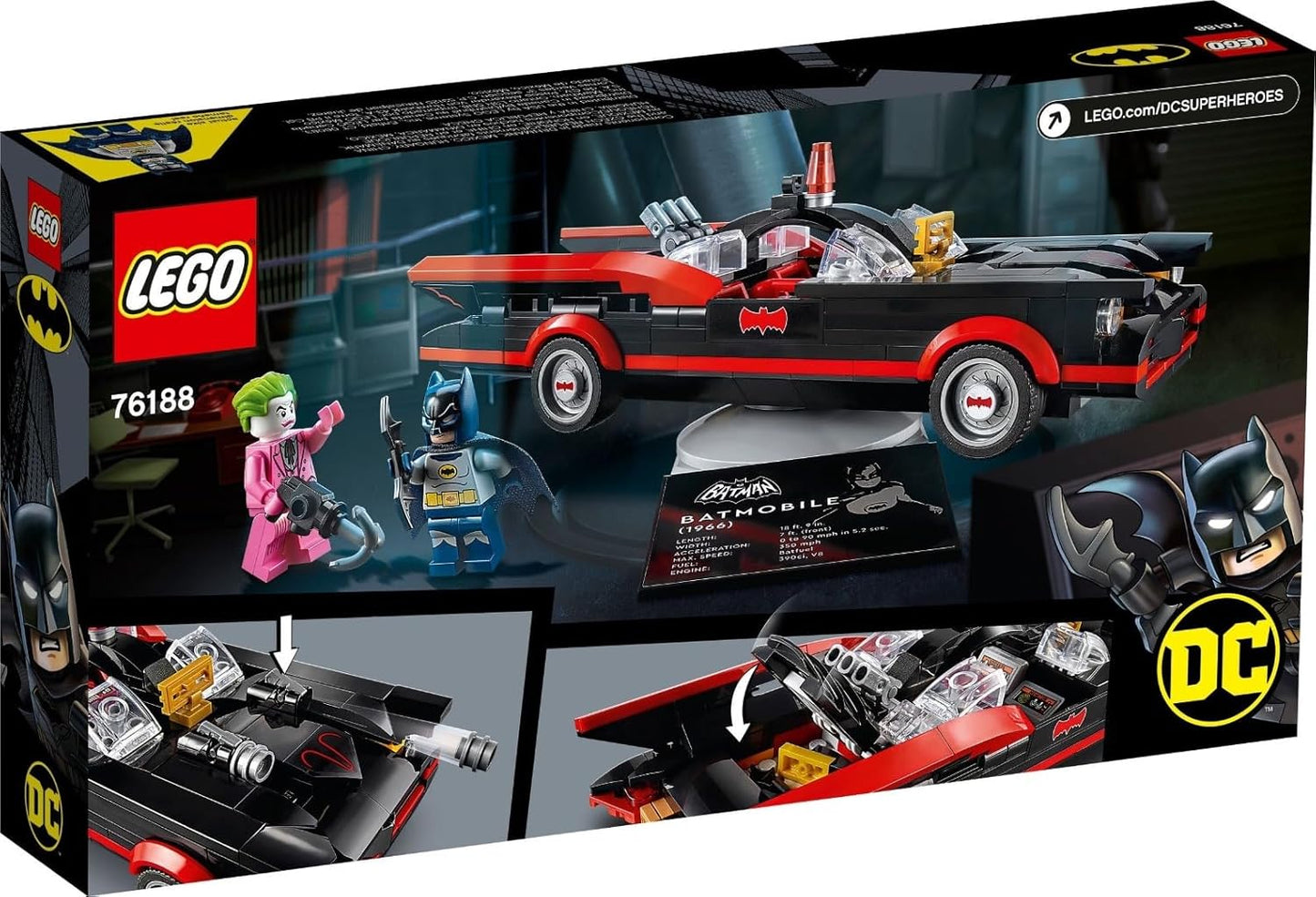 Idea Lego DC Batman: Batman Classic TV Series Batmobile 76188 Building Toy (345 Pieces)