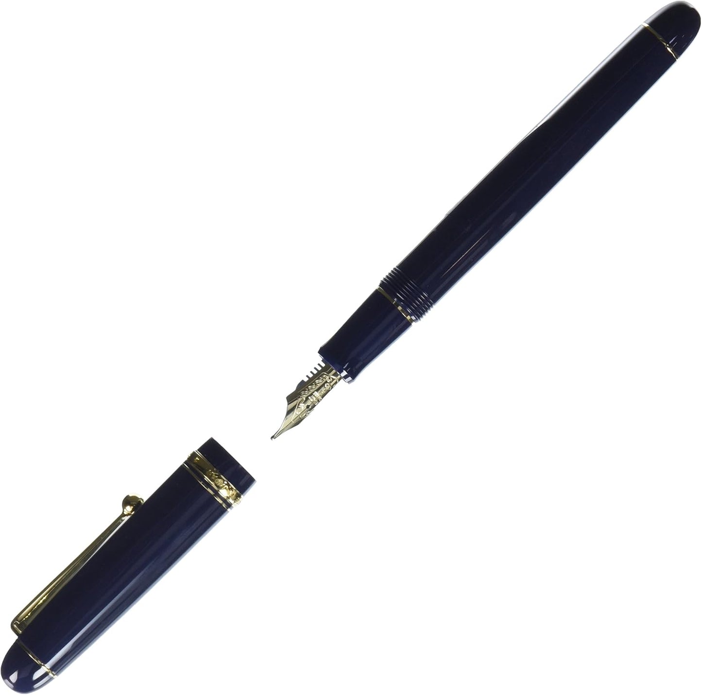 PILOT Fontain Pen Custom 74, B-Nib, Dark Blue Body (FKK-1000R-DL-B)