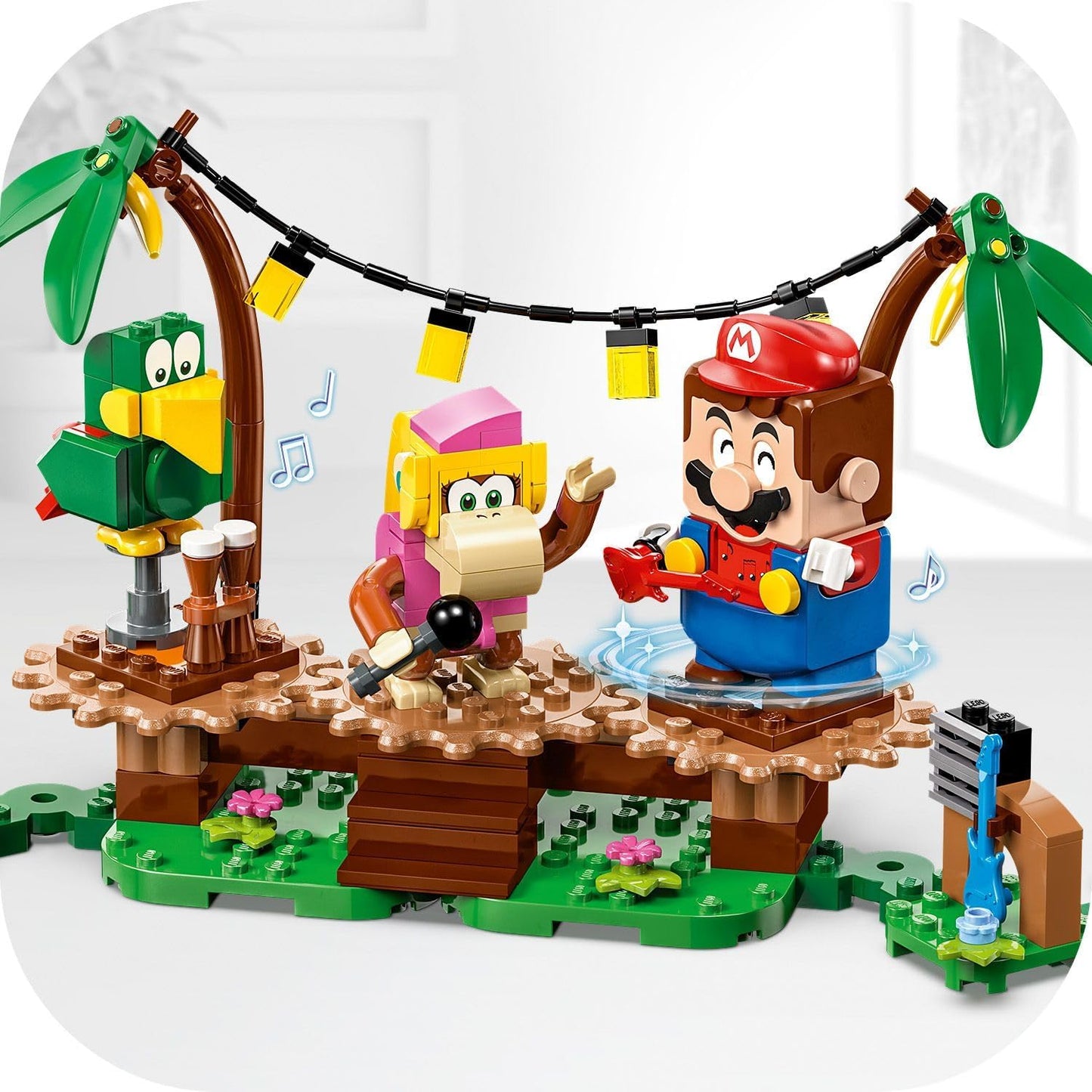 LEGO 71421 Super Mario Expansion Set: Jalleo in the Jungle with Dixie Kong with Dixie Kong Figures and Squawks the Parrot, Construction Toy to Combine with Starter Pack
