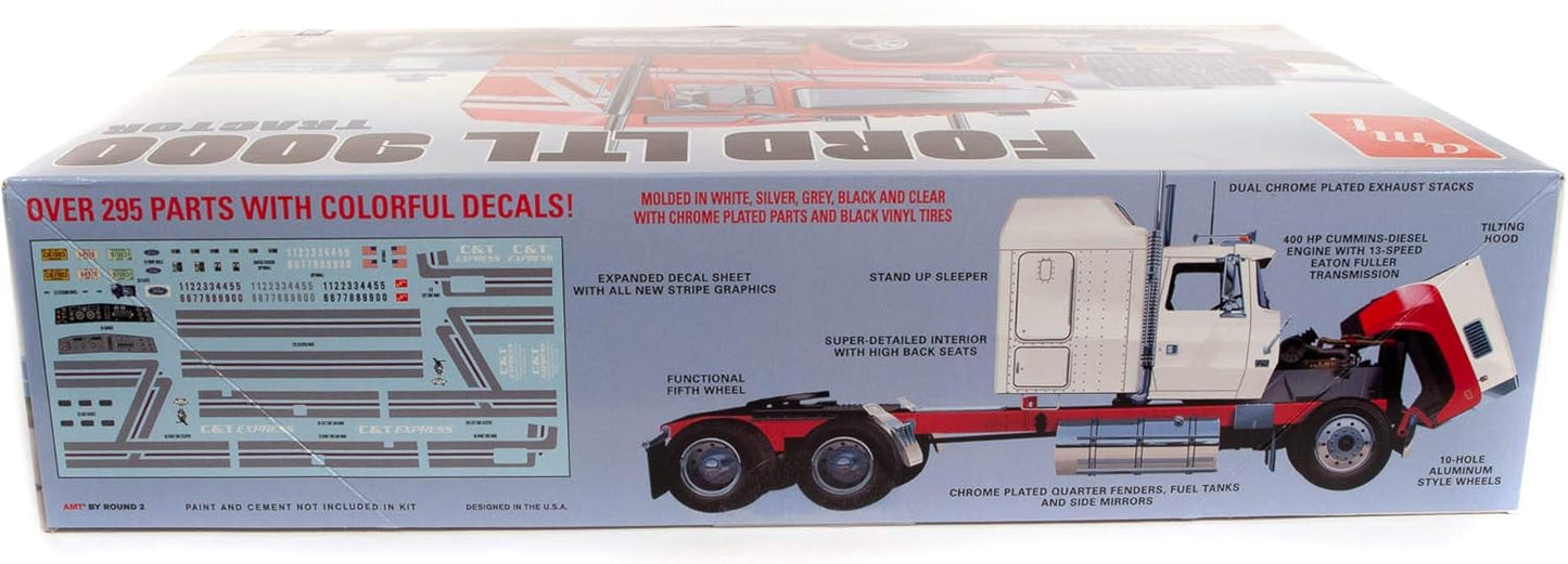 Round 2 Unknown AMT Ford LTL 9000 Semi Tractor 1:24 Scale Model Kit (AMT1238)
