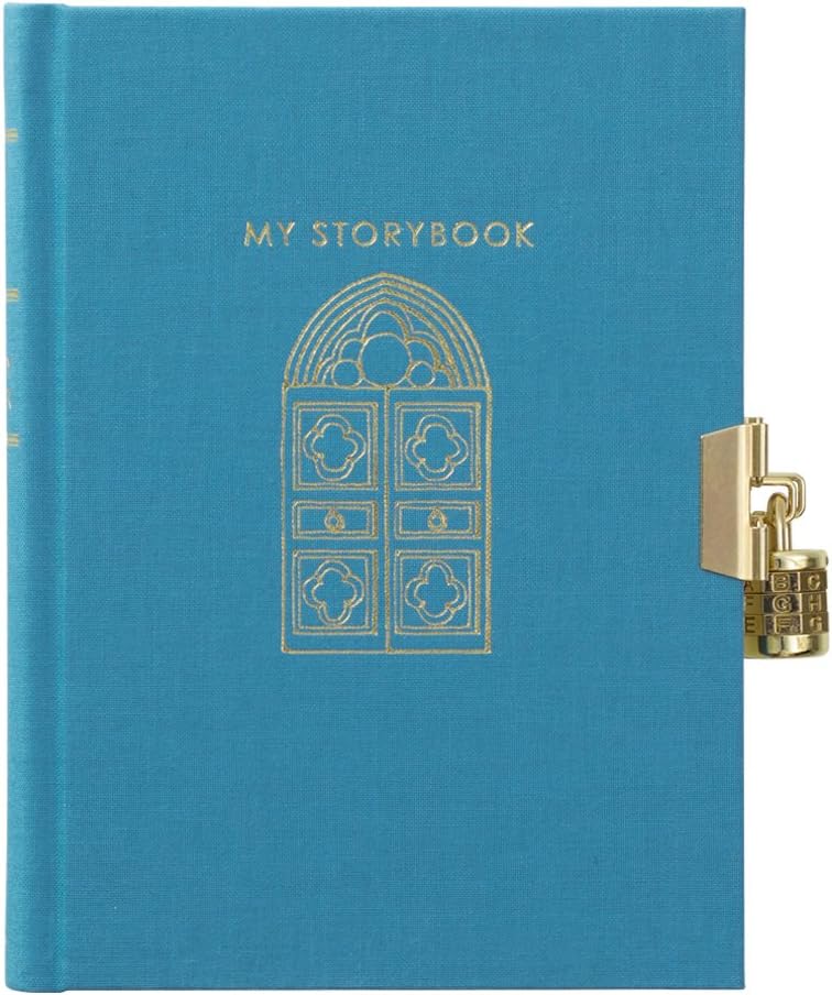 DESIGNPHIL Midori 12868006 Notebook, Diary, Keyed, Door, Animal Pattern, Horizontal Rule, Blue