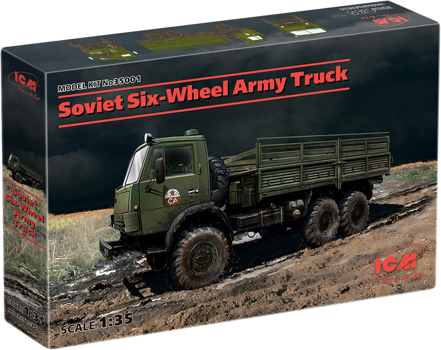 ICM Models 1/35 Soviet Six-Wheel Army Truck Model Kit