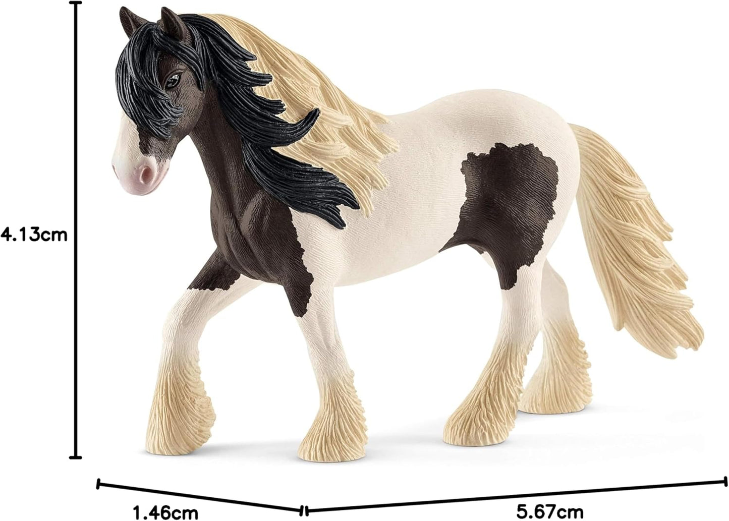 Schleich Farm World Tinker Stallion Horse Figurine - Realistic and Durable Farm Animal Toy Figure with Authentic Details, Fun and Imaginative Play for Boys and Girls, Gift for Kids Ages 3+