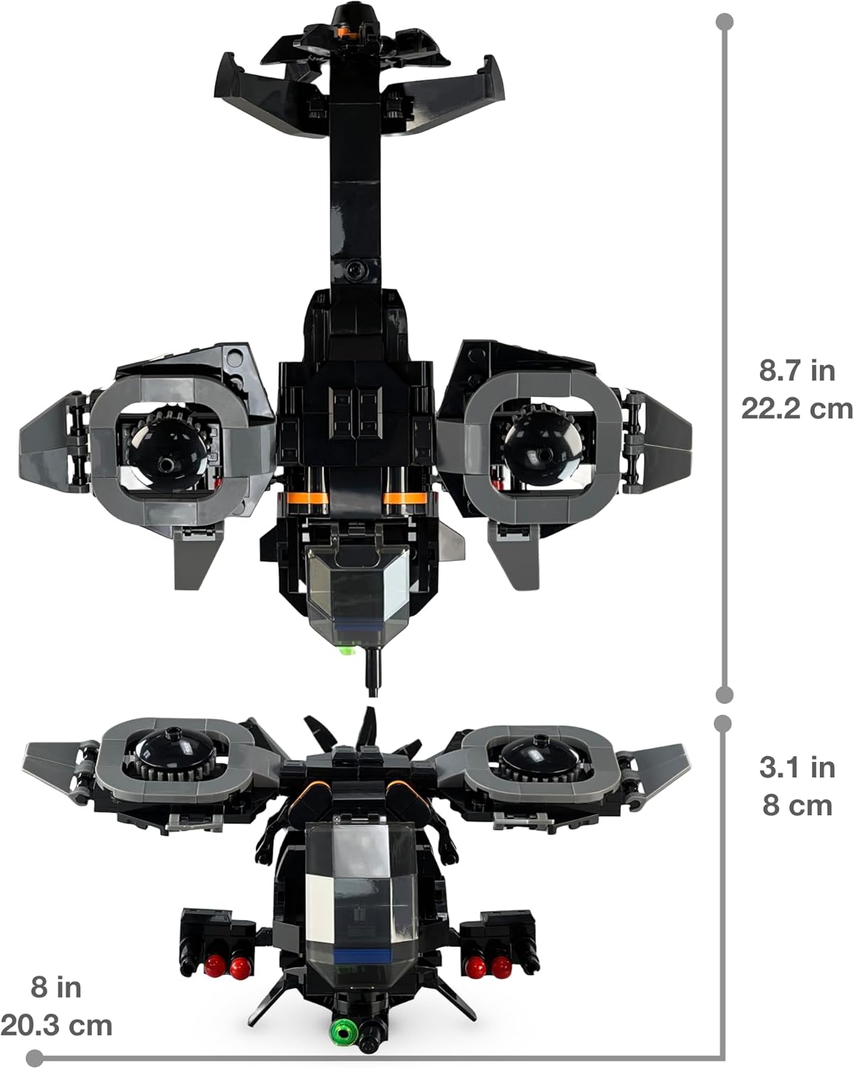 MyBuild Armed Forces Raider X 6016 - High Speed Stealth Helicopter Toy Building Bricks - Mobilize Your Army Air Force Toy Vehicle