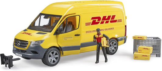 Bruder 02671 MB Sprinter Delivery Van with Driver Figure, Pallet Cage and Packages