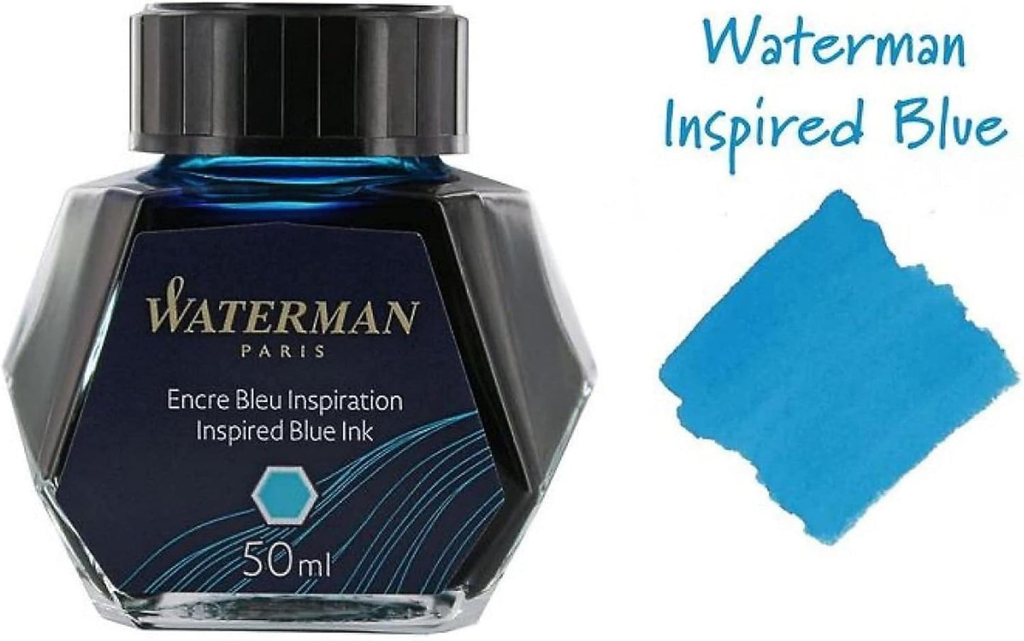 Waterman Fountain Pen Ink, Inspired Blue, 50ml Bottle