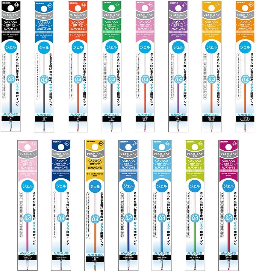 ZEBRA Sarasa NJK-0.4 Gel Ink Multi Pen Refill - 0.4 mm - Red Orange