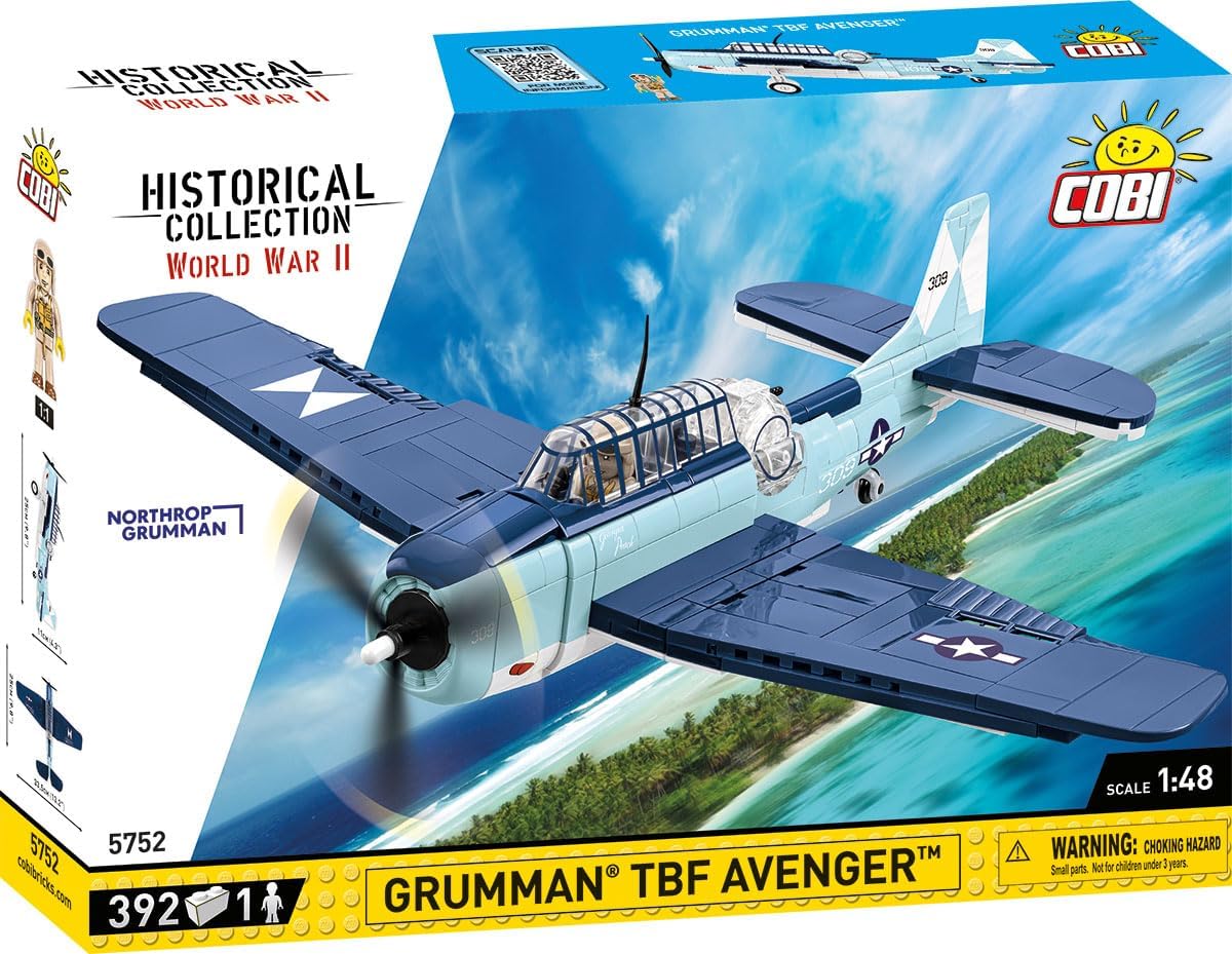 COBI Historical Collection WWII Grumman TBF Avenger Aircraft model set for collectors and aviation enthusiasts