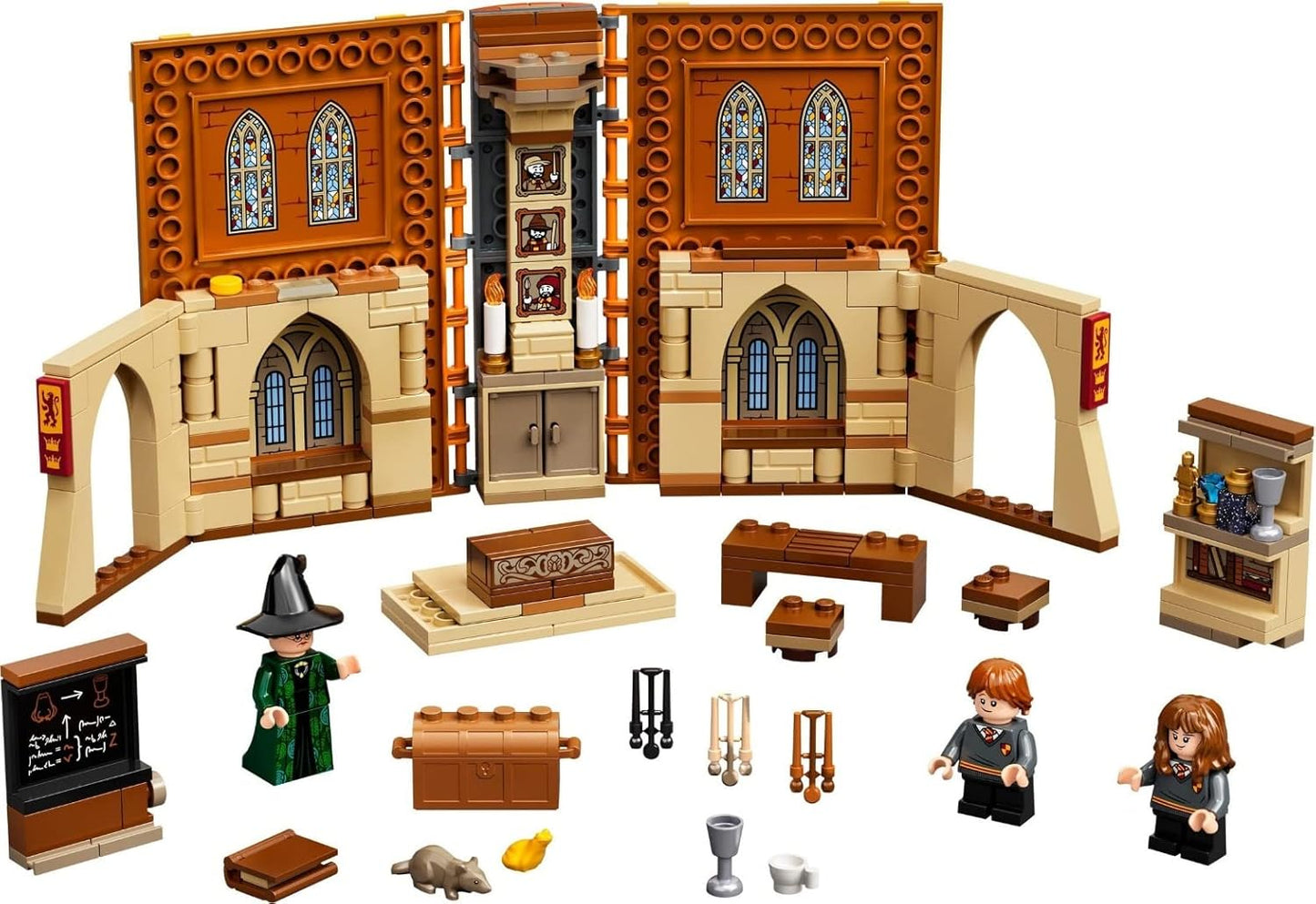 LEGO 76382 Harry Potter Hogwarts Moment: Transfiguration Class Building Set, Collectible Book Toy, Travel Case, Portable Playset