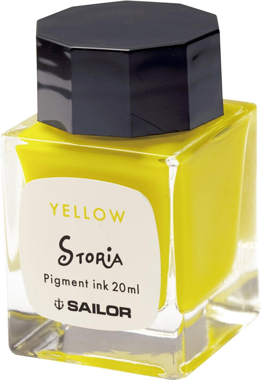 Sailor 131006270 Fountain Pen, Pigment Bottle Ink, Storia, 0.7 fl oz (20 ml), Yellow