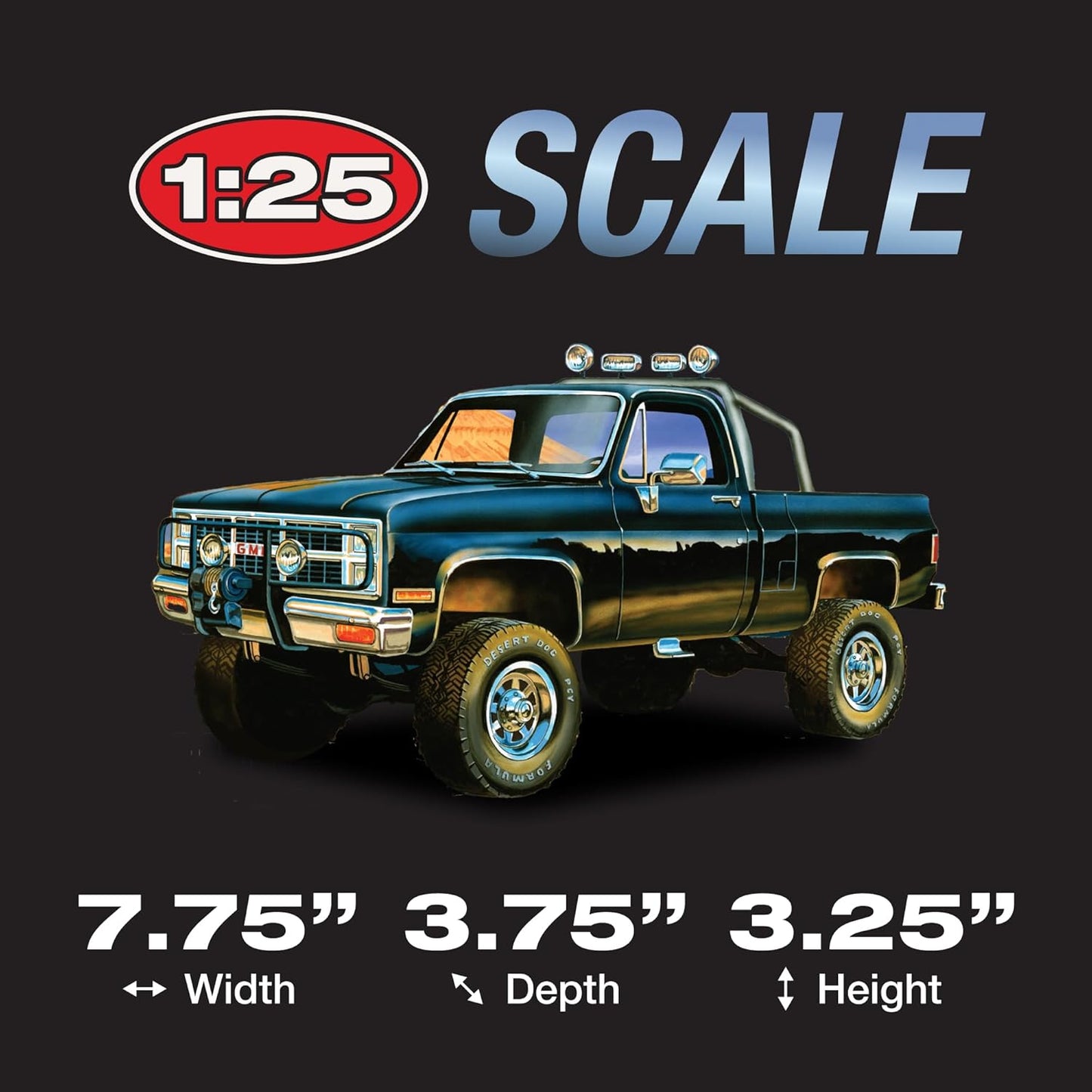 MPC 1984 GMC Pickup 1:25 Scale Model Kit (Black Version)