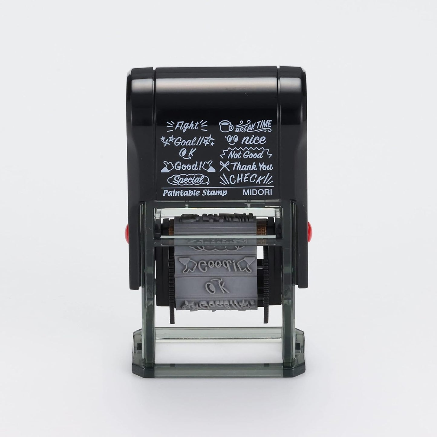 Midori 35377006 Stamp, Rotating Stamp, Message, English Pattern