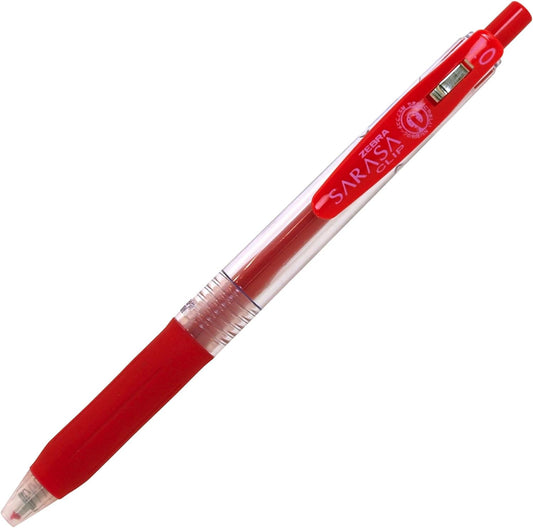 ZEBRA Sarasa Push Clip Gel Ink Pen - 1.0 mm - Red