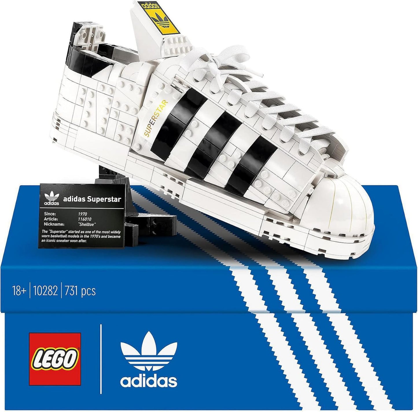 LEGO?? Icons adidas Originals Superstar 10282 Building Kit; Build and Display the Iconic Trainer