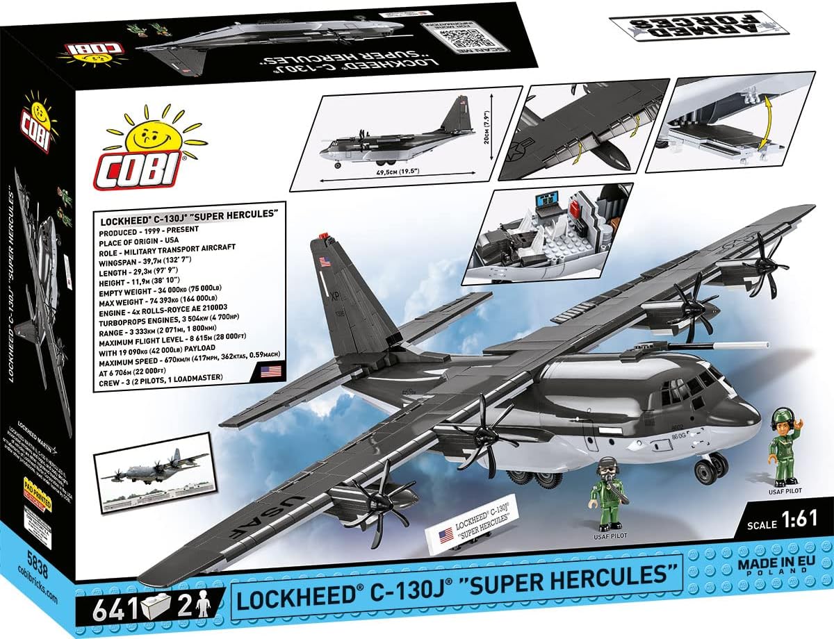 COBI Armed Forces Lockheed C-130J Super Hercules Plane Building Set Model